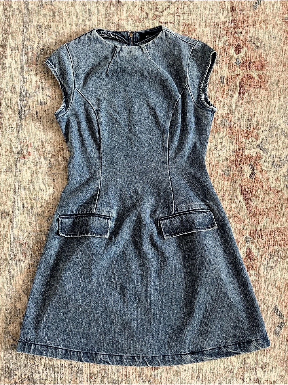 VICI Fresh Horizons Denim Mini Dress Blue Size Small